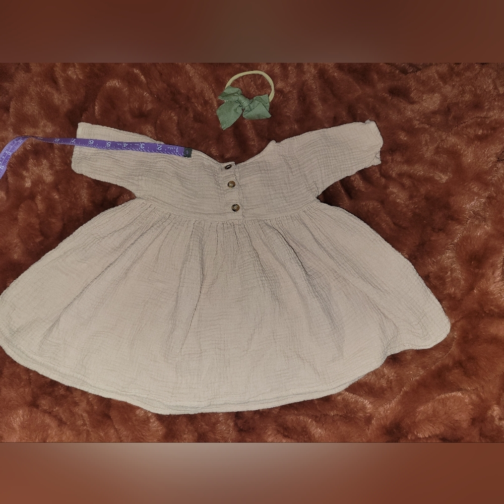 The Simple Folk Muslin Dress w Baby Blossom Headband - Picture 2 of 5